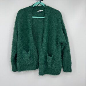 American Eagle Outfitters Cardigan Sweater Womens XS Green Longsleeve Open Front